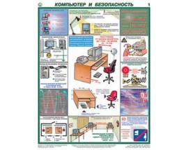 Плакаты "Компьютер и безопасность" (2 листа, размер 450х600)