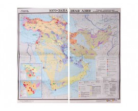 Учебная карта "Юго-западная Азия" (социально-экономическая) (матовое, 2-стороннее лам.)